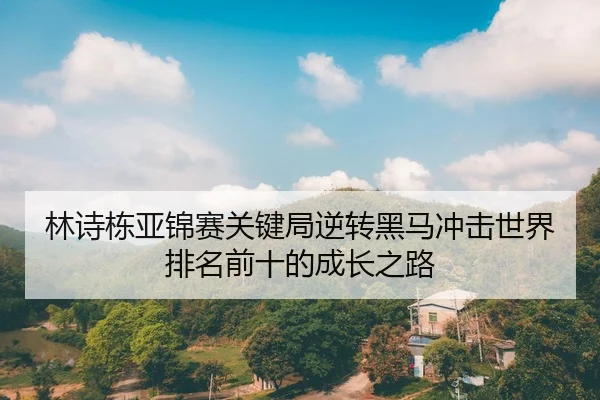 林诗栋亚锦赛关键局逆转黑马冲击世界排名前十的成长之路